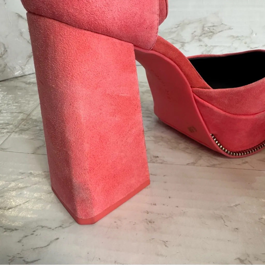 Gianni Bini OTTEN Suede Ankle Strap Platform Pumps Size 6.5 M Barbie cute girly Pink - Image 11