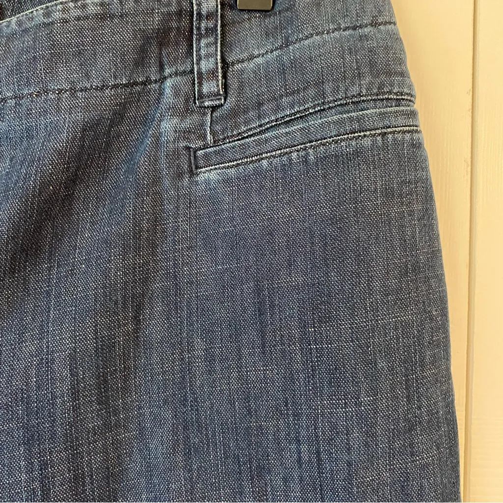 J Jill Denim Jeans Sz 8 100% Cotton Dark Wash Mid Rise Blue - Image 4