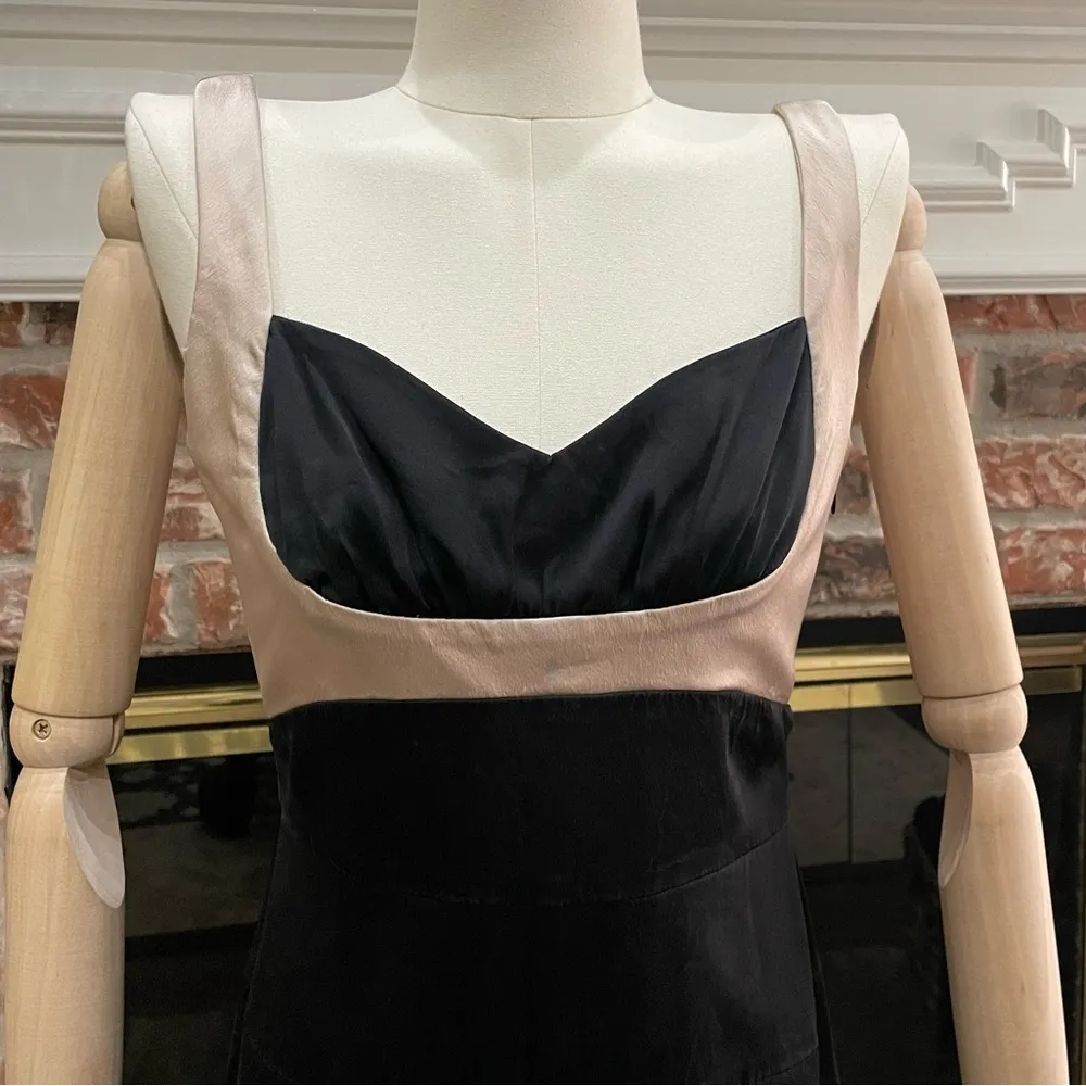 🎉2XHP🎉 100% silk black and champagne dress/ 4 /Excellent condition - Image 3