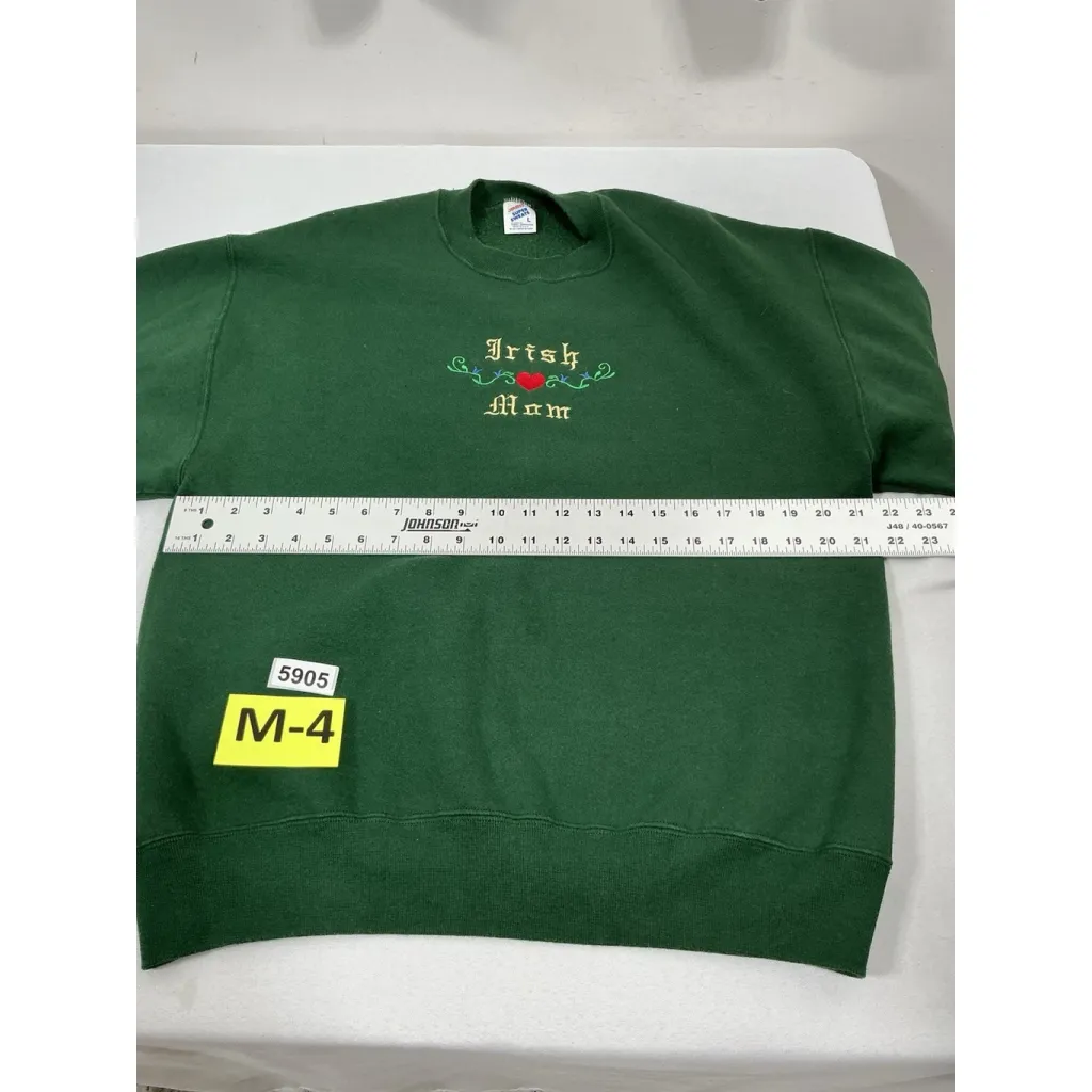 Womans Jerzees Super Sweats Long Sleeve Pullover Sweatshirt Large Green - Image 6