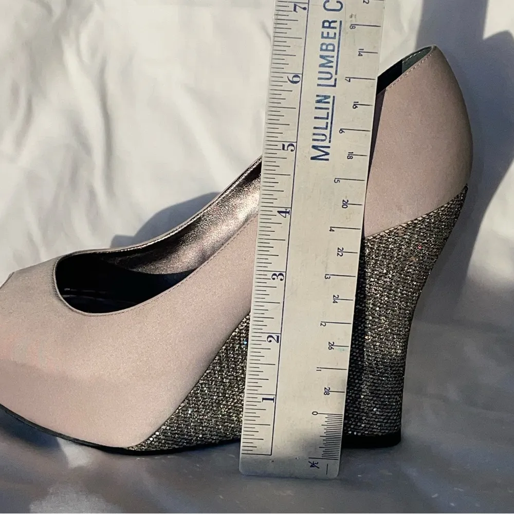 Nina Mahala Wedge Sparkly Pump Shoes - Image 9