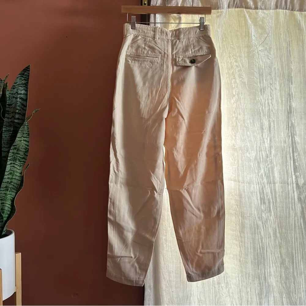 Everlane Tencel Relaxed Chino Pants‎ Tapered Soft Slouchy Parchment NEW Size 00 - Image 5