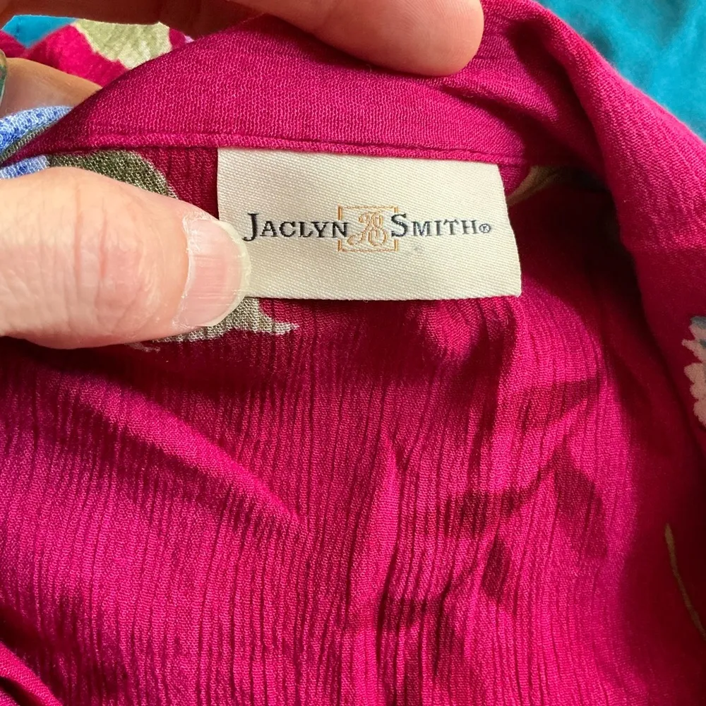 Vtg Y2K Jaclyn Smith Hawaiian Shirt - Image 2