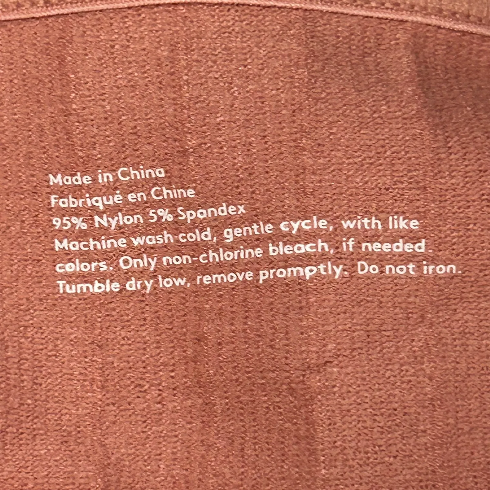 Abound Ribbed Knit Camisole Bra Top Mauve Pink Seamless Adjustable Straps Size L - Image 5