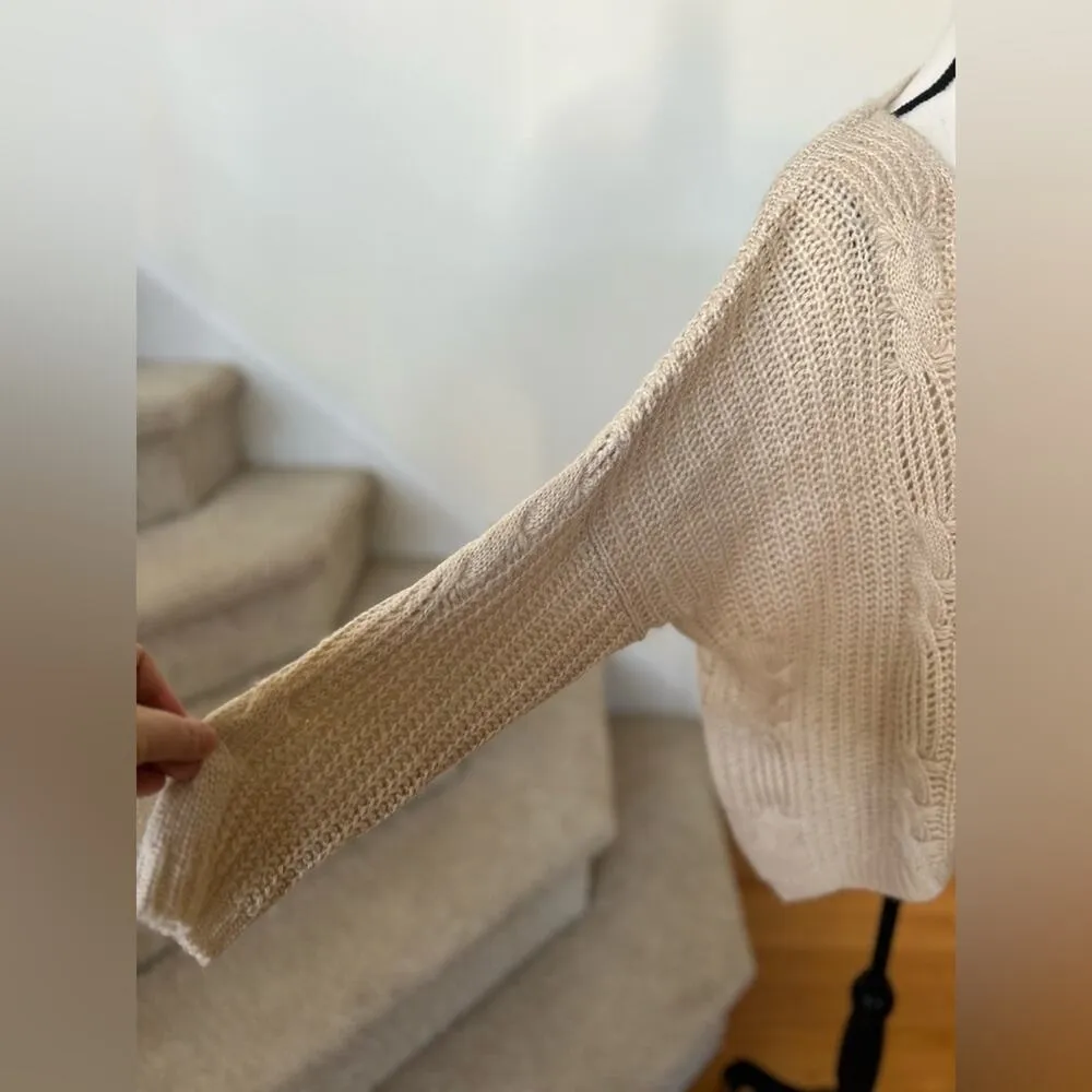 UNIF X Urban Outfitters Beige Cream Knit Chunky Oversize Sweater - Image 3