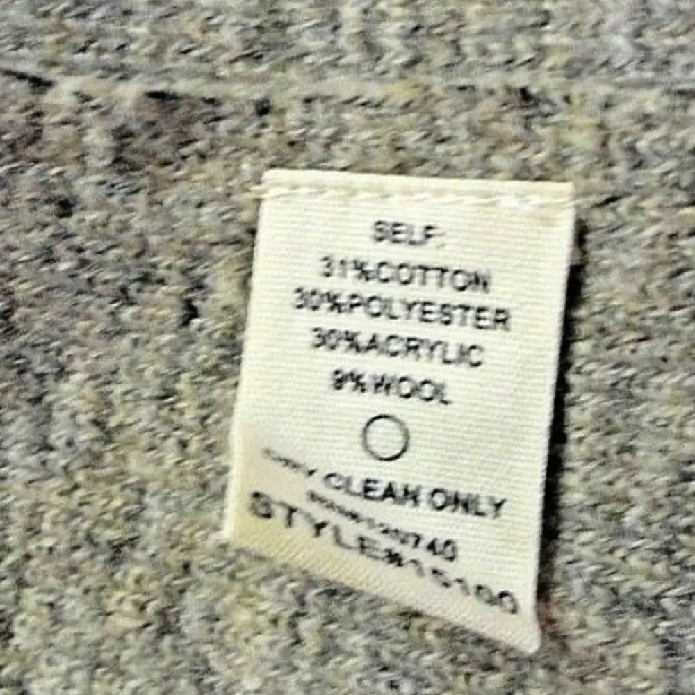 Mystree wrap w/ blanket stitching wool blend sz L - Image 3