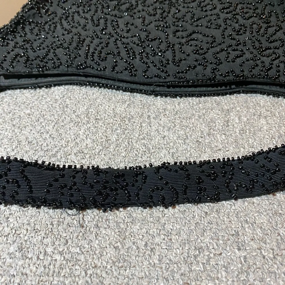 Vintage Beaded Purse #12 Black - Image 6