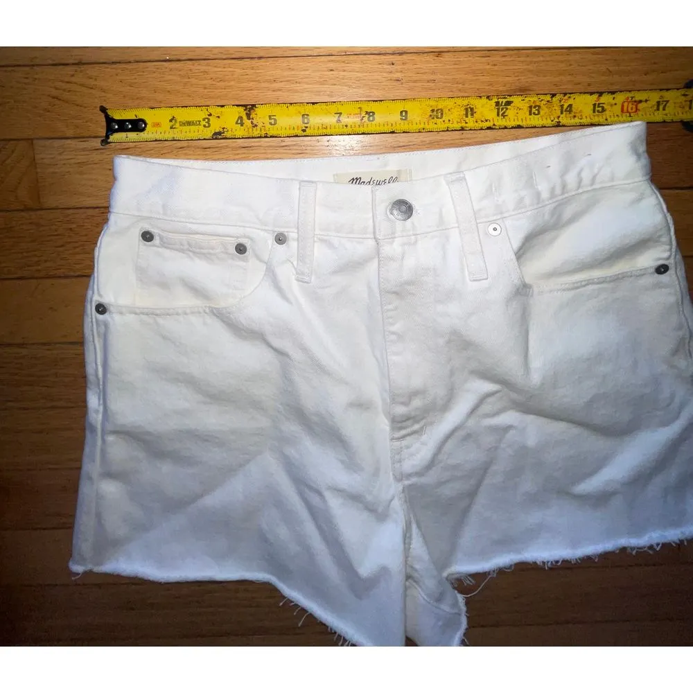 Madewell‎ the momjean short white jeans shorts size 30 - Image 4