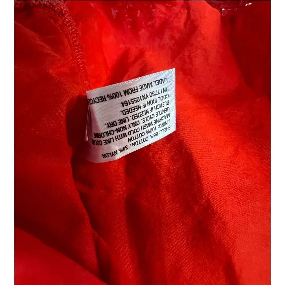 Women's  MERONA light orange blouse short sleeves lace top for sale size M. - Image 6