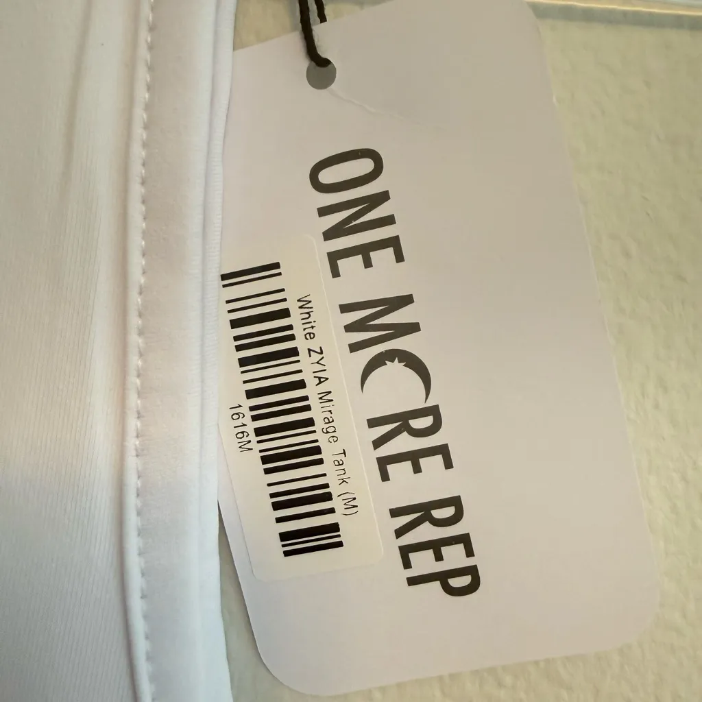 NEW ZYIA White Mirage Muscle Tank Medium - Image 7