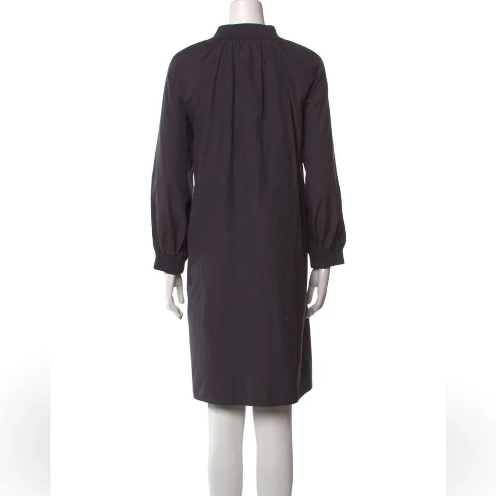 EUC Brochu Walker Black Lysett dress large shirt dress knee length v-neck pocket - Image 2