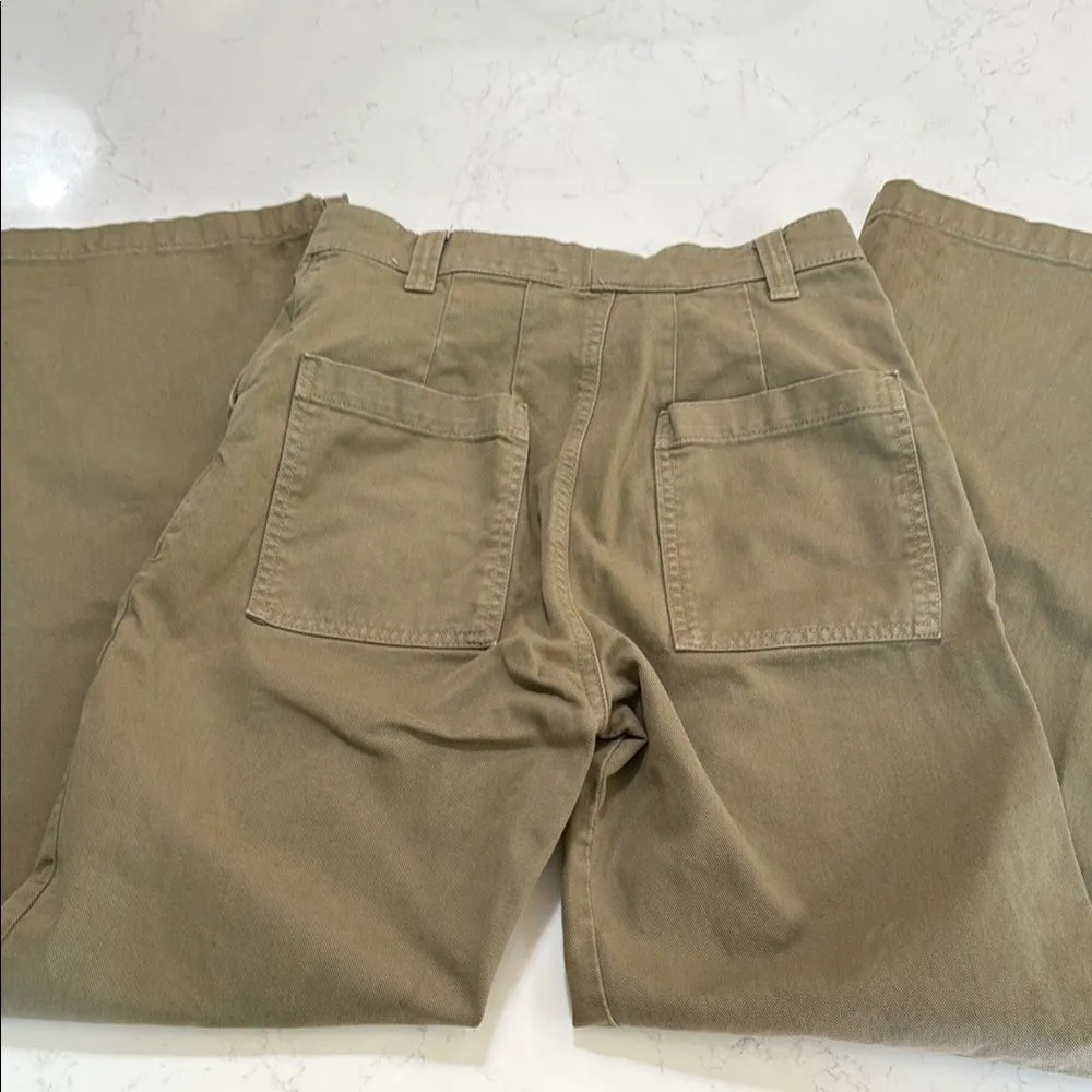 Zara women’s khaki jeans.  Oversized.  Size Small. - Image 2