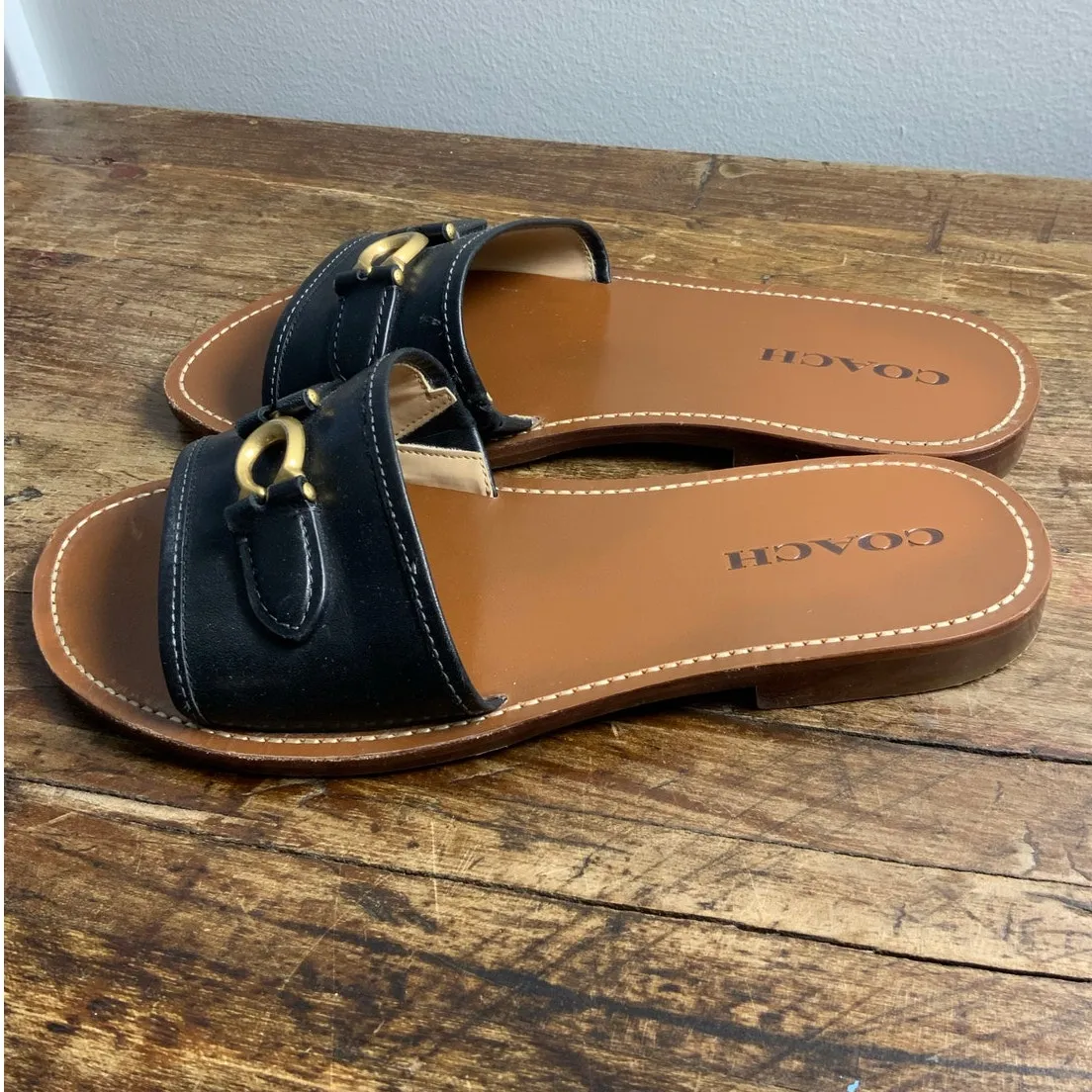 Coach Ina Logo Emblem Slide Sandals size 8.5 - Image 3