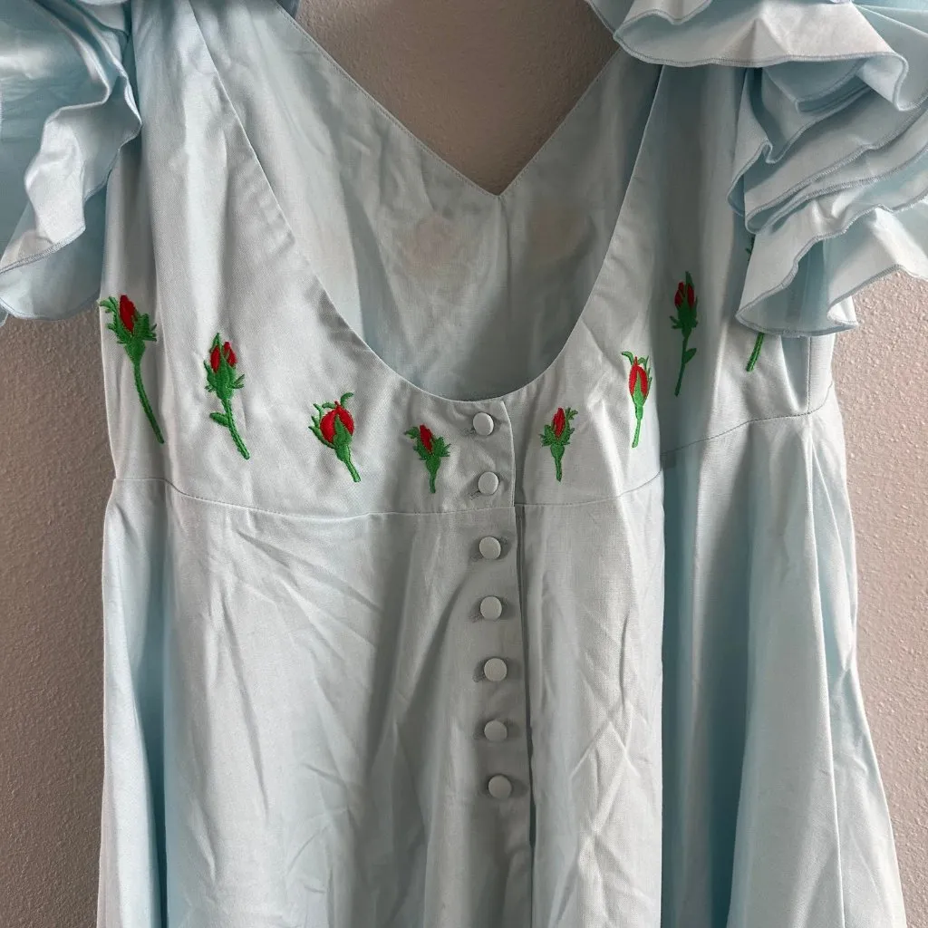 FANM MON Fanm Mon Demre Dress Size Medium New Blue - Image 6