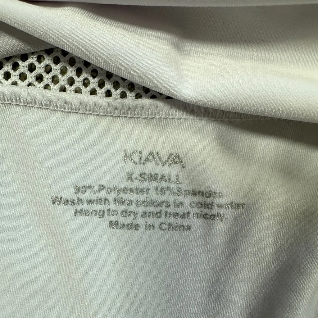 KIAVA Women’s Mesh Tank Top Sleeveless Racerback Workout in White XS - Image 9