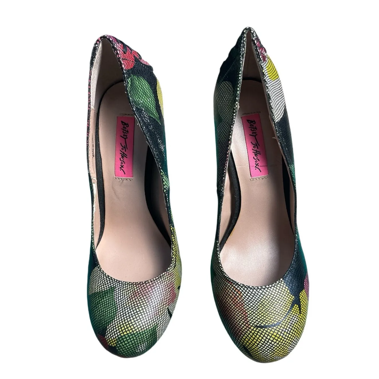 Betsey Johnson Ditan Floral Leather Platform‎ Stiletto Corset Pumps Size 7.5M - Image 4