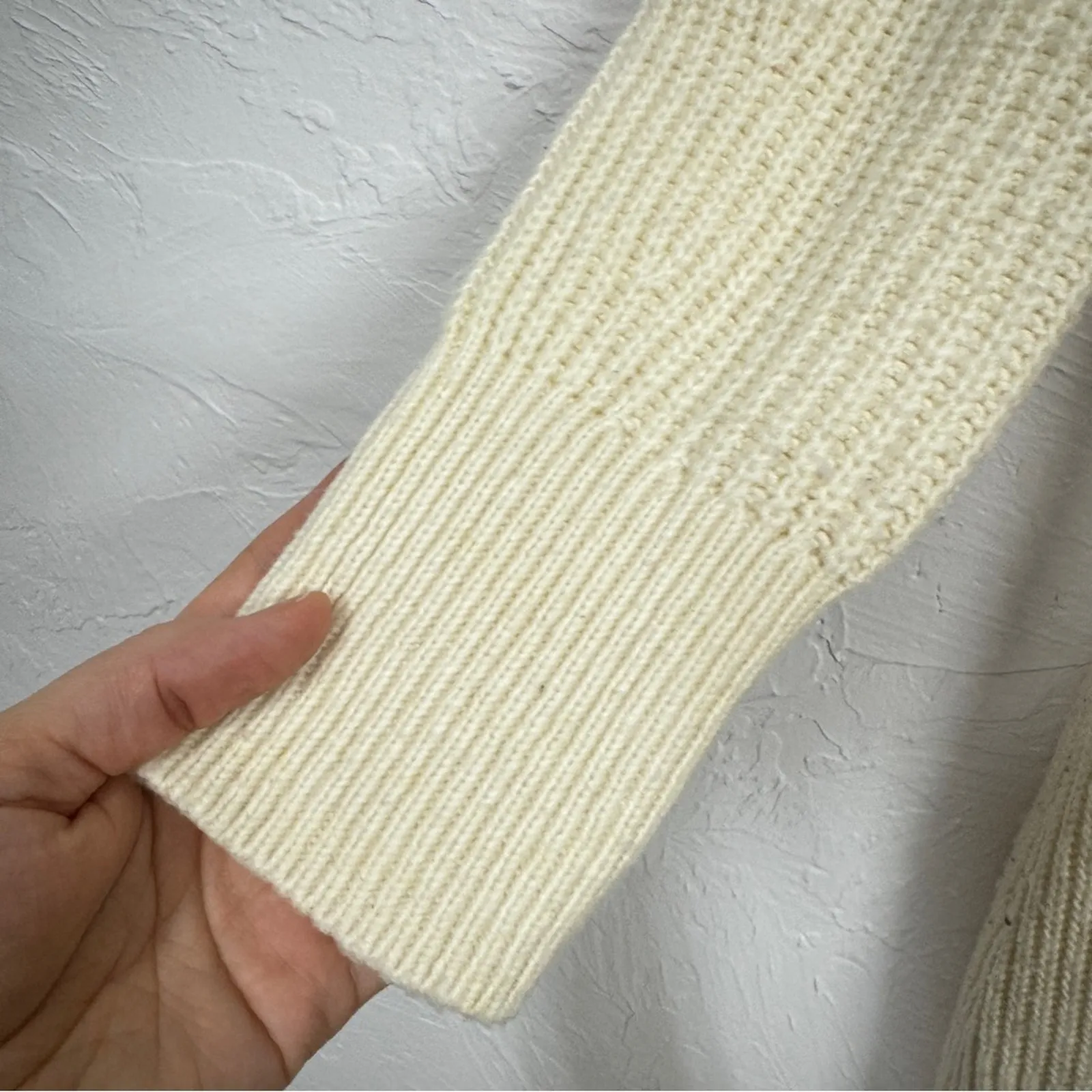 Cabi Cream Chunky Knit Cardigan Sweater Women S Duster Long Line Preppy Academia - Image 2