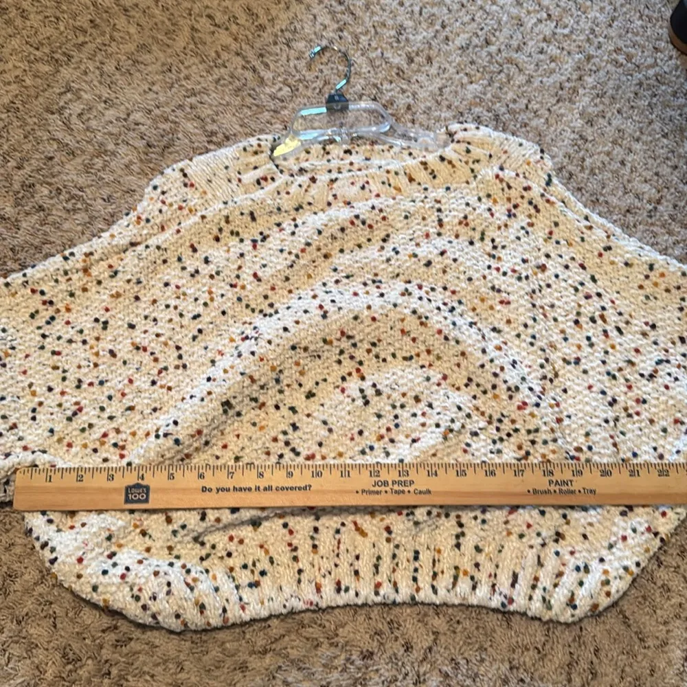 Ee:some Confetti Cable Knit Sweater Womens S/M Ivory Chunky Colorful Size undefined - Image 10