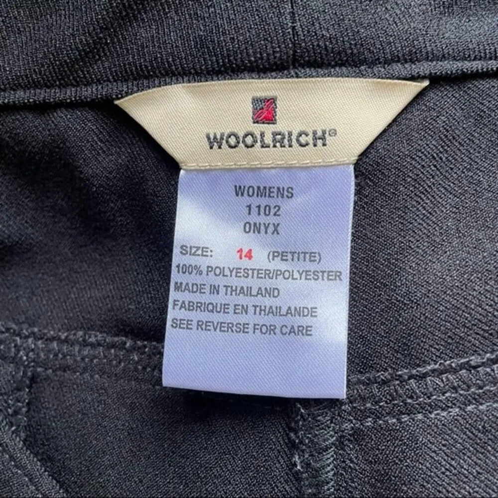 Woolrich Petites High Rise Black Onyx Straight Leg Outdoors Pants Size 14 Petite - Image 8