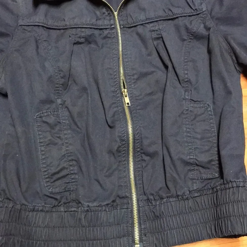 Rue 21 Navy Crop Jacket, Size med - Image 3