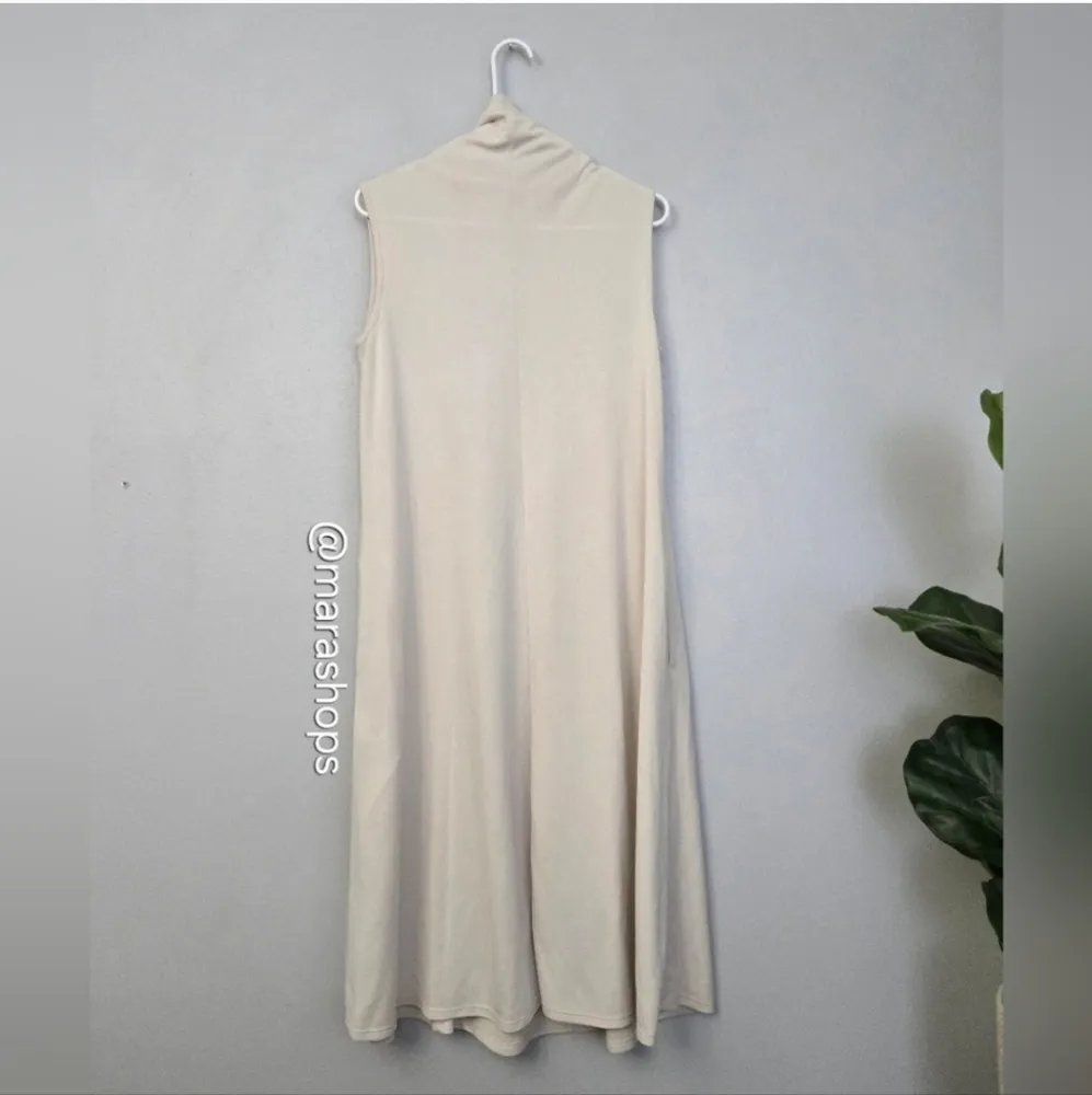 MaxMara Fantino Turtleneck Jersey Dress Cream - Image 6