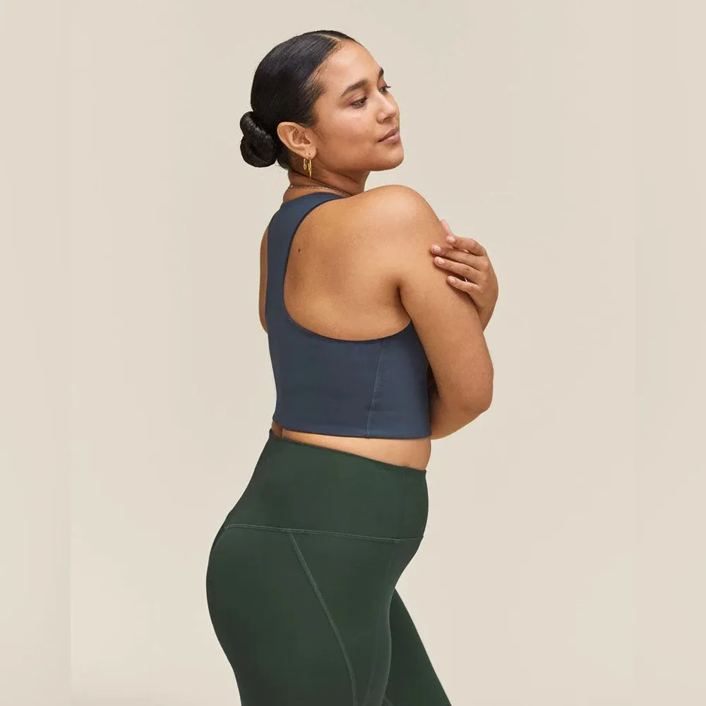 Compressive High Waisted Legging in Dark Green Moss Sz XS - Image 2