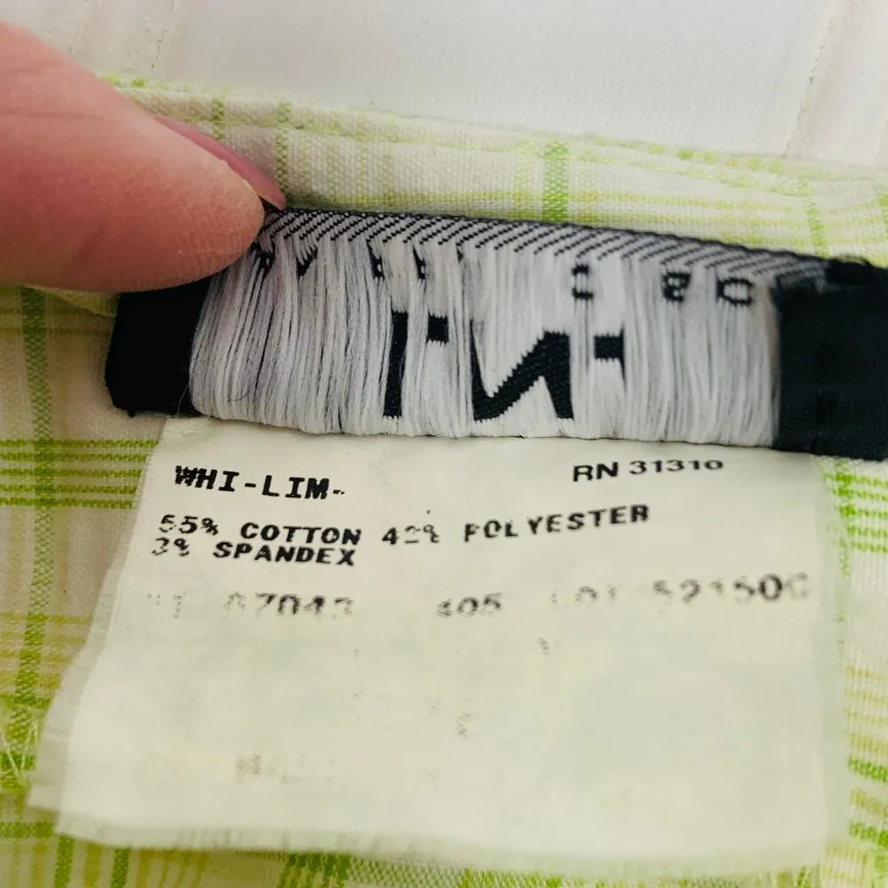 VintageY2k Lime Green Plaid Halter Dress Sz Small - Image 16