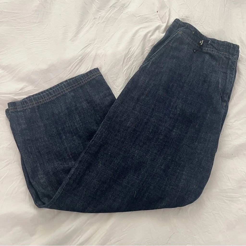 Ann Taylor Dark Blue Denim WIDE LEG Jeans
Petite size 10P NEW - Image 4