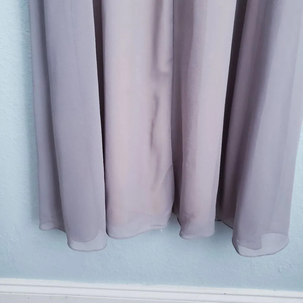 Adrianna Papell Taupe Beaded Illusion Neck Dress - Image 3