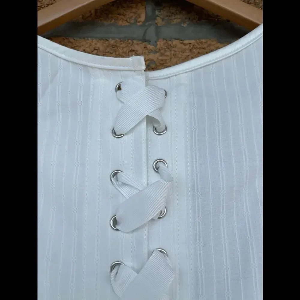 Corset Story High Back Underbust Corset w/ Straps size 20UK/16US White - Image 11
