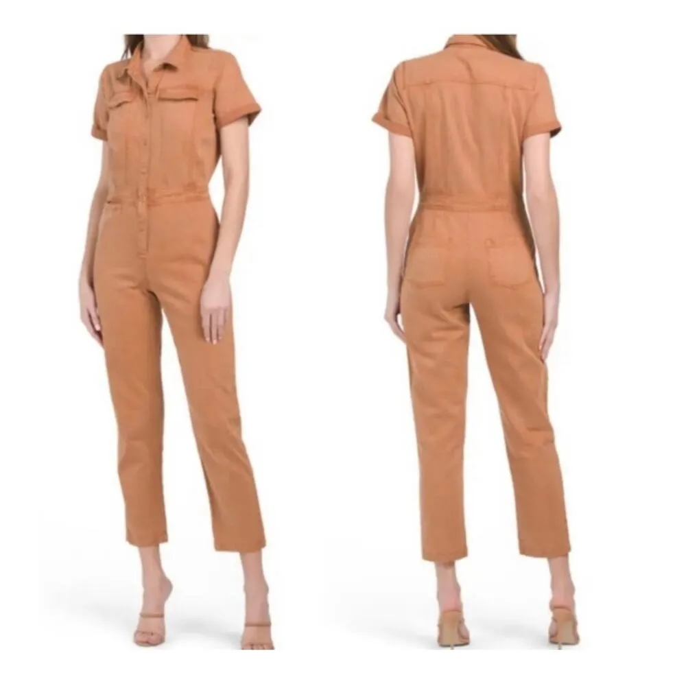 Young Fabulous and Broke Jumpsuit Womens XS Olive Button Up Ankle Khari Utility - Image 14
