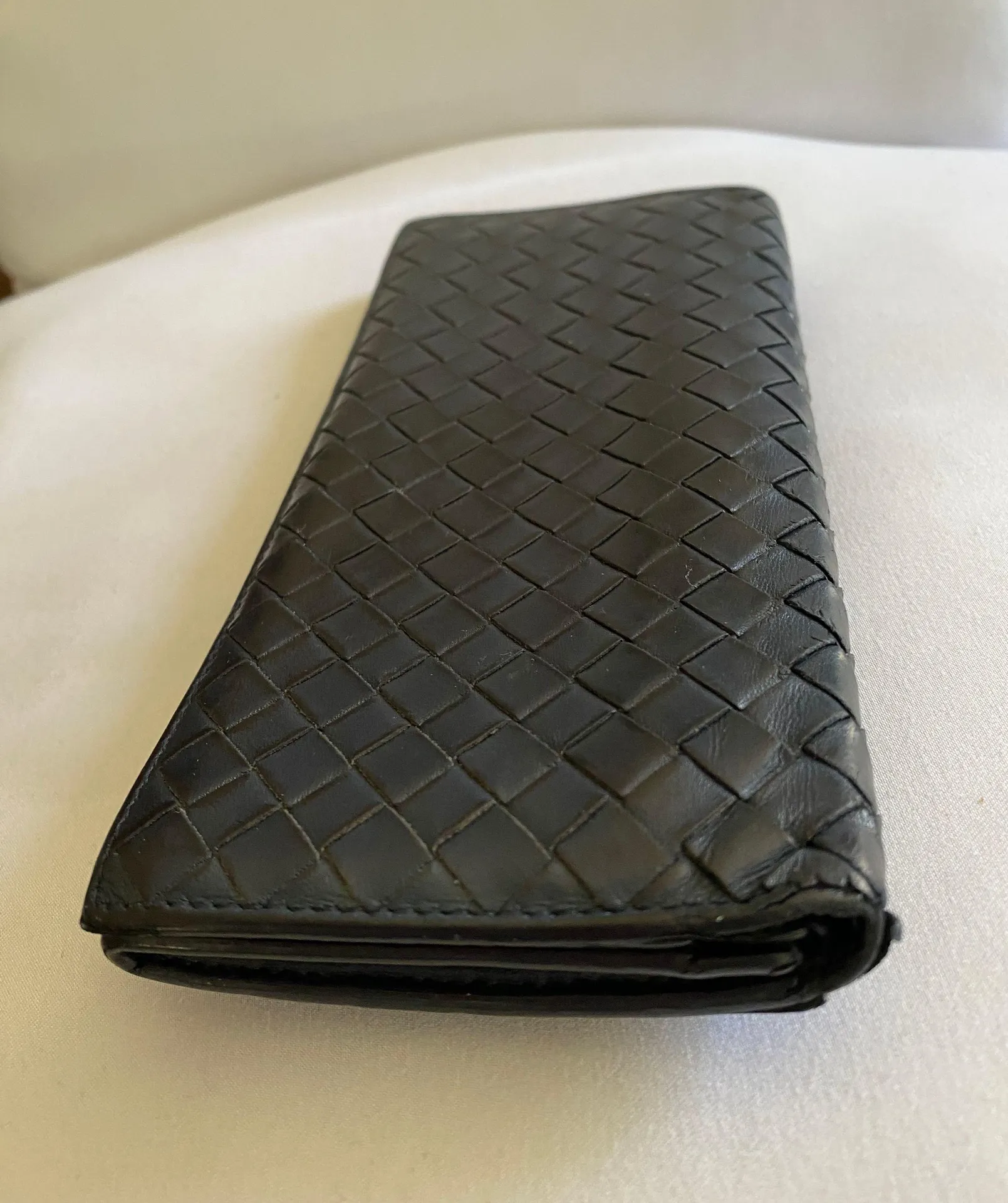 Vintage Bottega Dark blue Long Wallet - Image 3