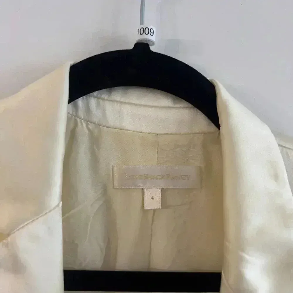 LoveShackFancy “Astara” Silk Blazer – Size 4 - Image 4