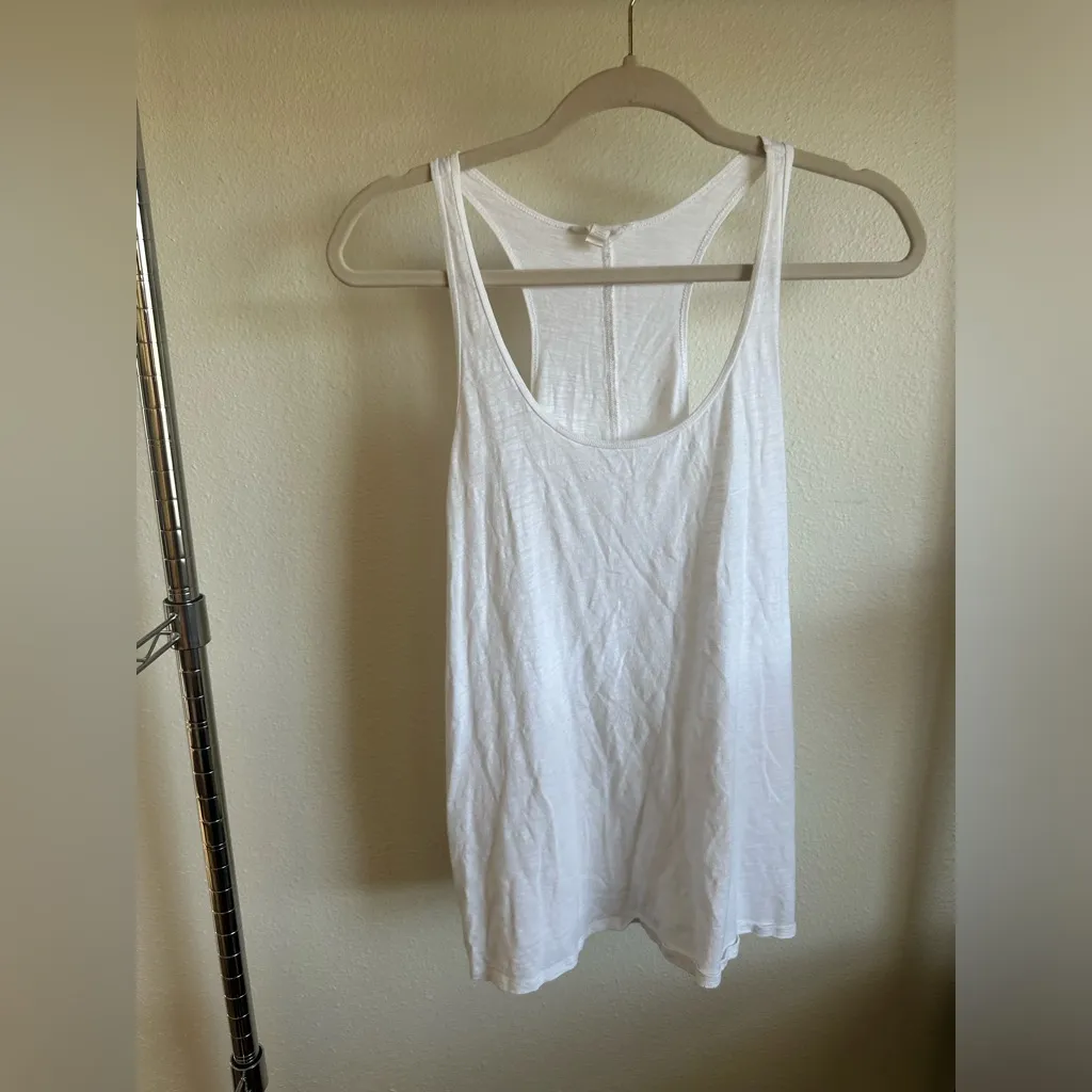 EILEEN FISHER Off White Racerback Tank Top - Image 5