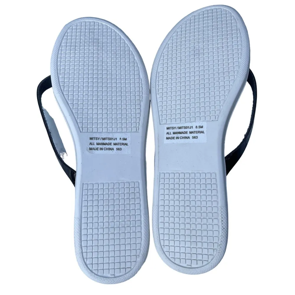 Madden Girl Misty Patent Thong Sandal Black Patent Size 8M Summer Beach NEW - Image 5