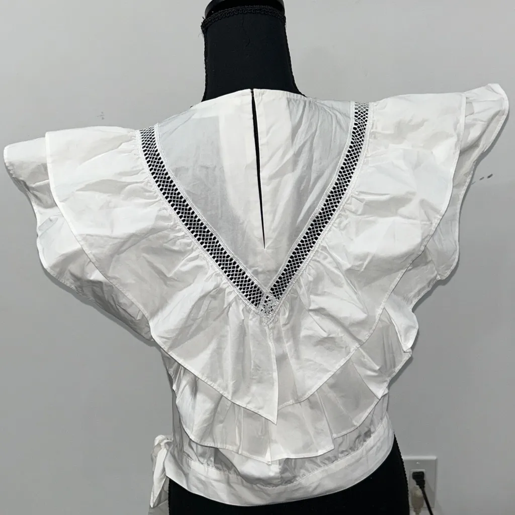 7 For All Mankind  Ruffle Top - Image 4