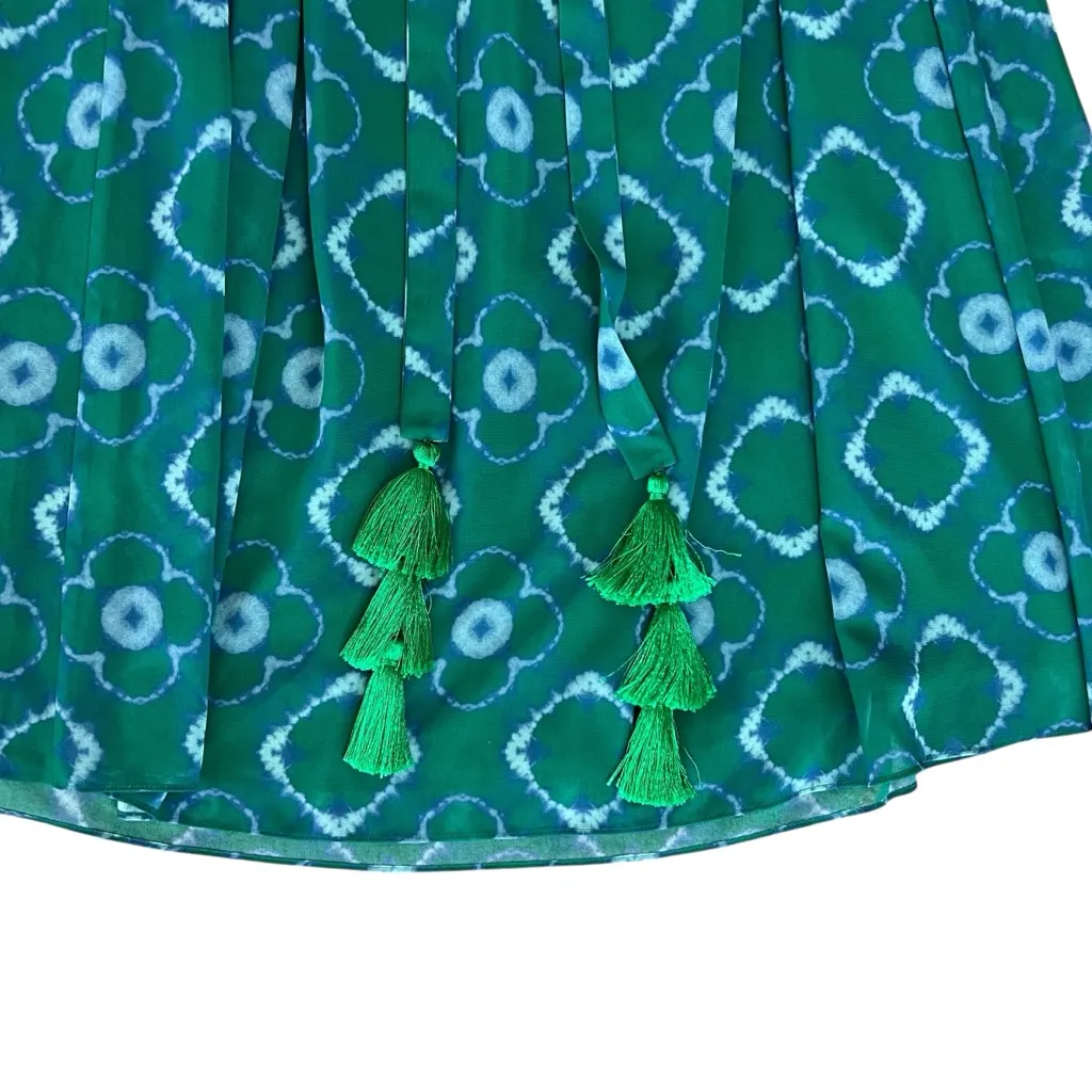 Alexis Women’s Skarla Green Belted Geometric Floral Long Sleeve Maxi Dress Sz S - Image 10