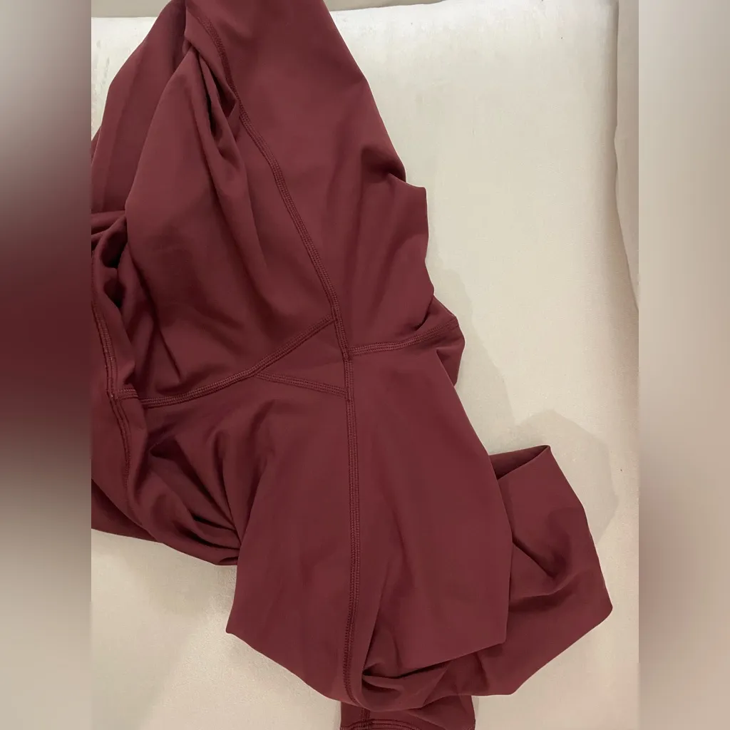 Lululemon Wunder Train High Rise Tights Everlux Wine Color Size 6 - Image 8