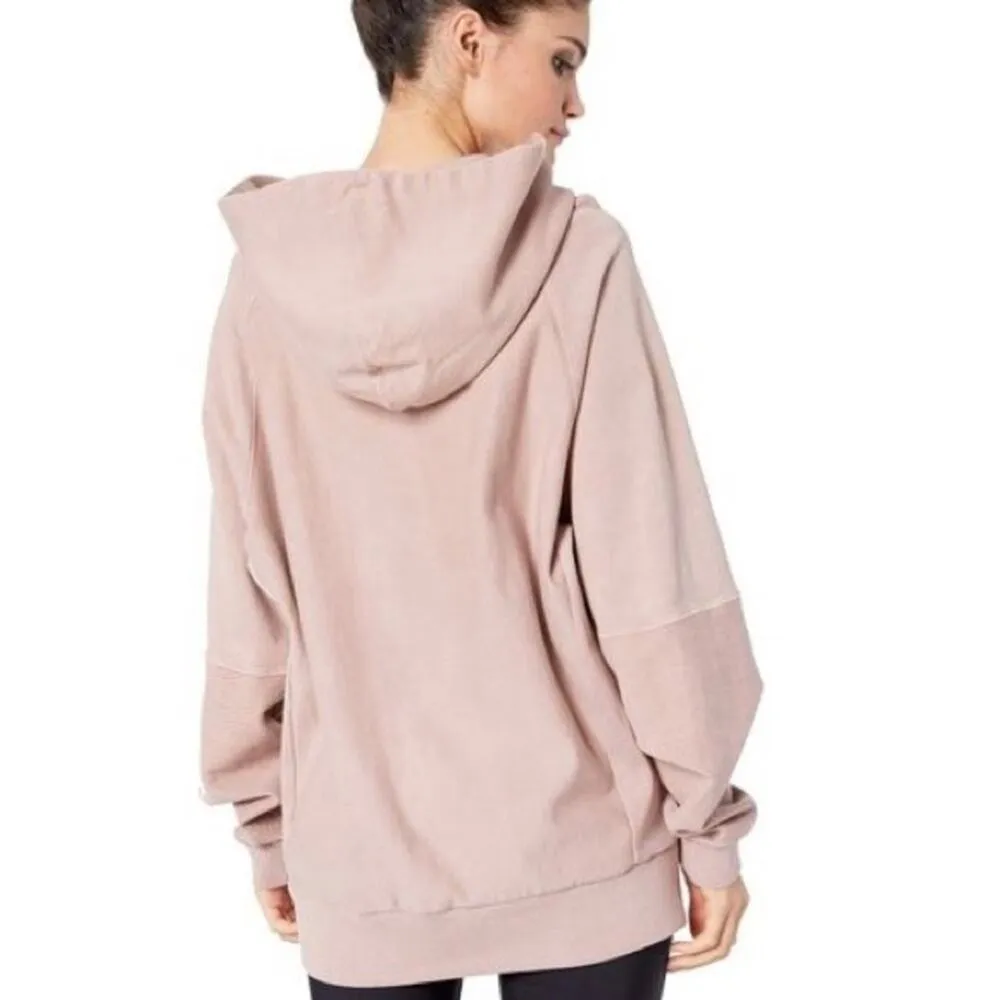 FREE PEOPLE MOVEMENT Womens Hawking Sweatshirt Hoodie in Taupe Pink Size XS - Image 3