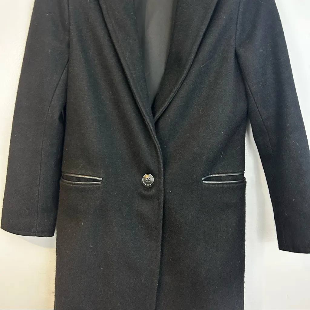 Straight to Hell Black Black Wool Long Dress Coat/Jacket Size Small - Image 6