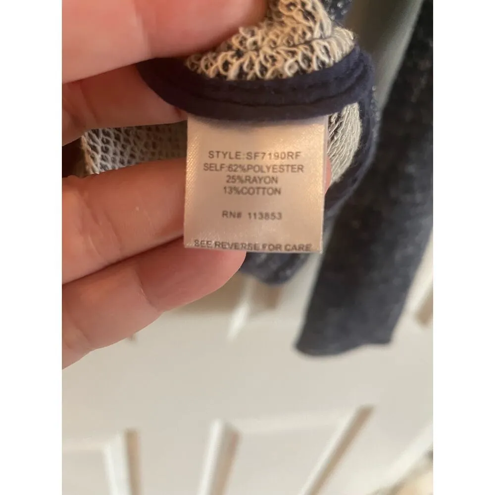 Market And Spruce Womens Elissa French Terry Moto Jacket Size Medium Navy. - Image 10