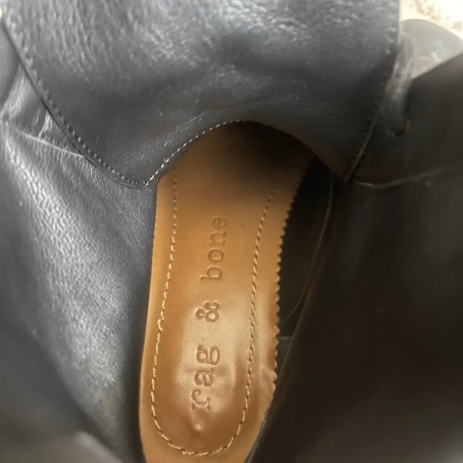 Rag & Bone Slayton Black Ankle Leather Laceup Boot 38.5 - Image 10