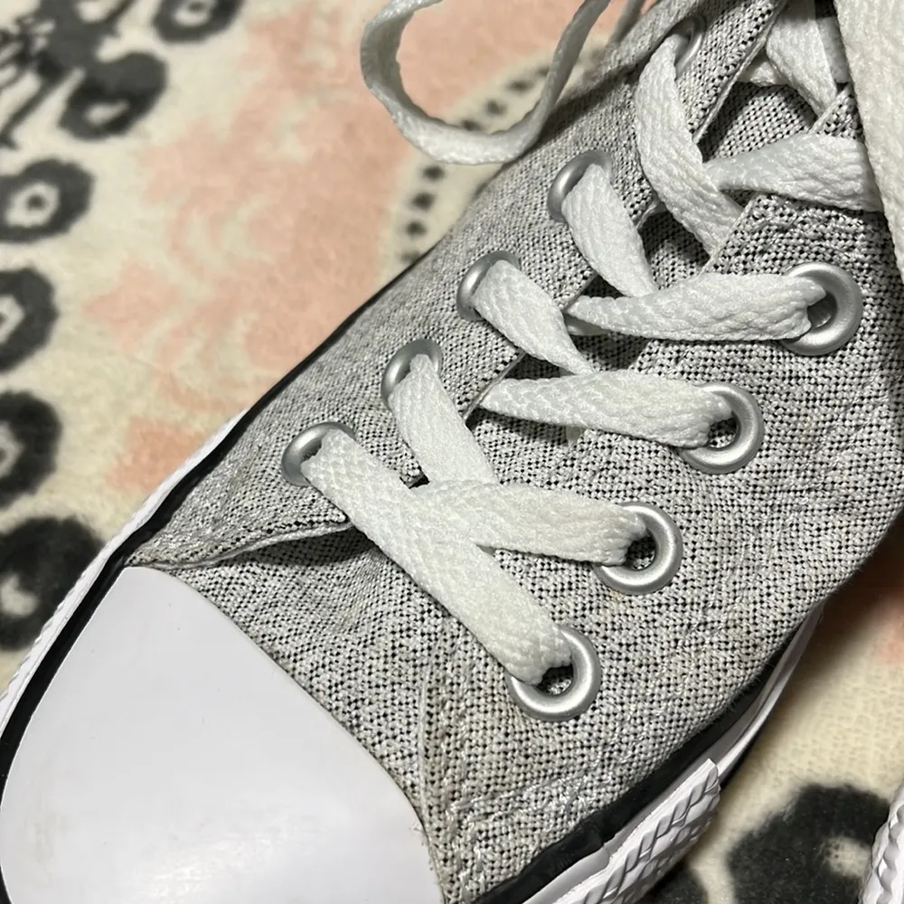 Converse All Star Low Top Sneakers Womens 7 Canvas Heather Gray - Image 5