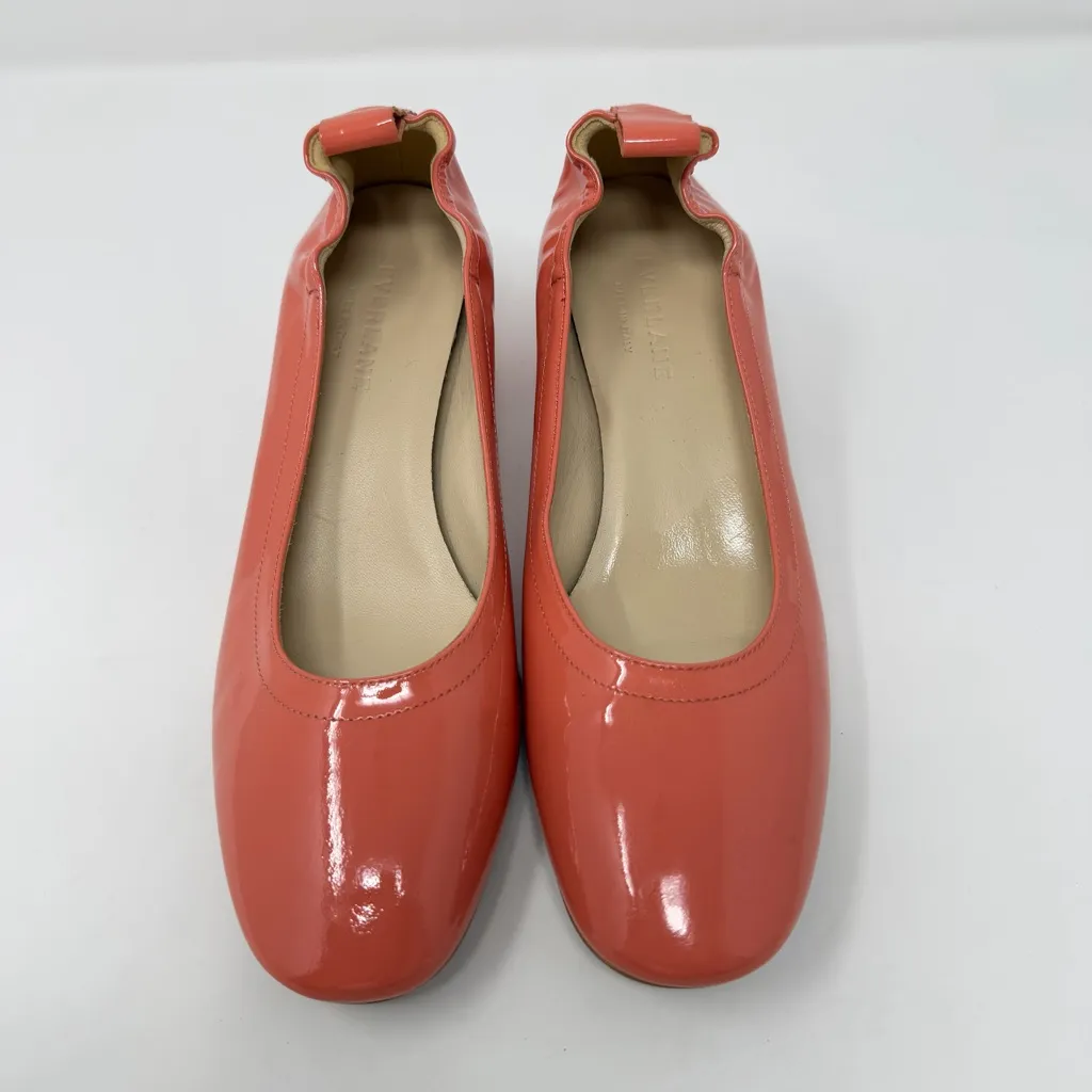 Everlane The Day Heel Peach Coral Patent Leather Womens Size 6 - Image 5