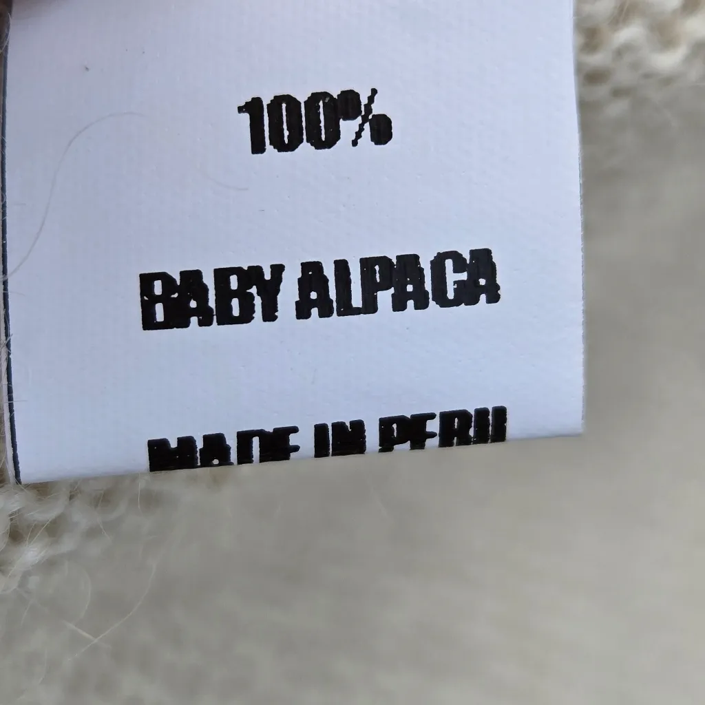 Simply Natural 100% Baby Alpaca Sweater Cape Shrug | One Size Black Size undefined - Image 6