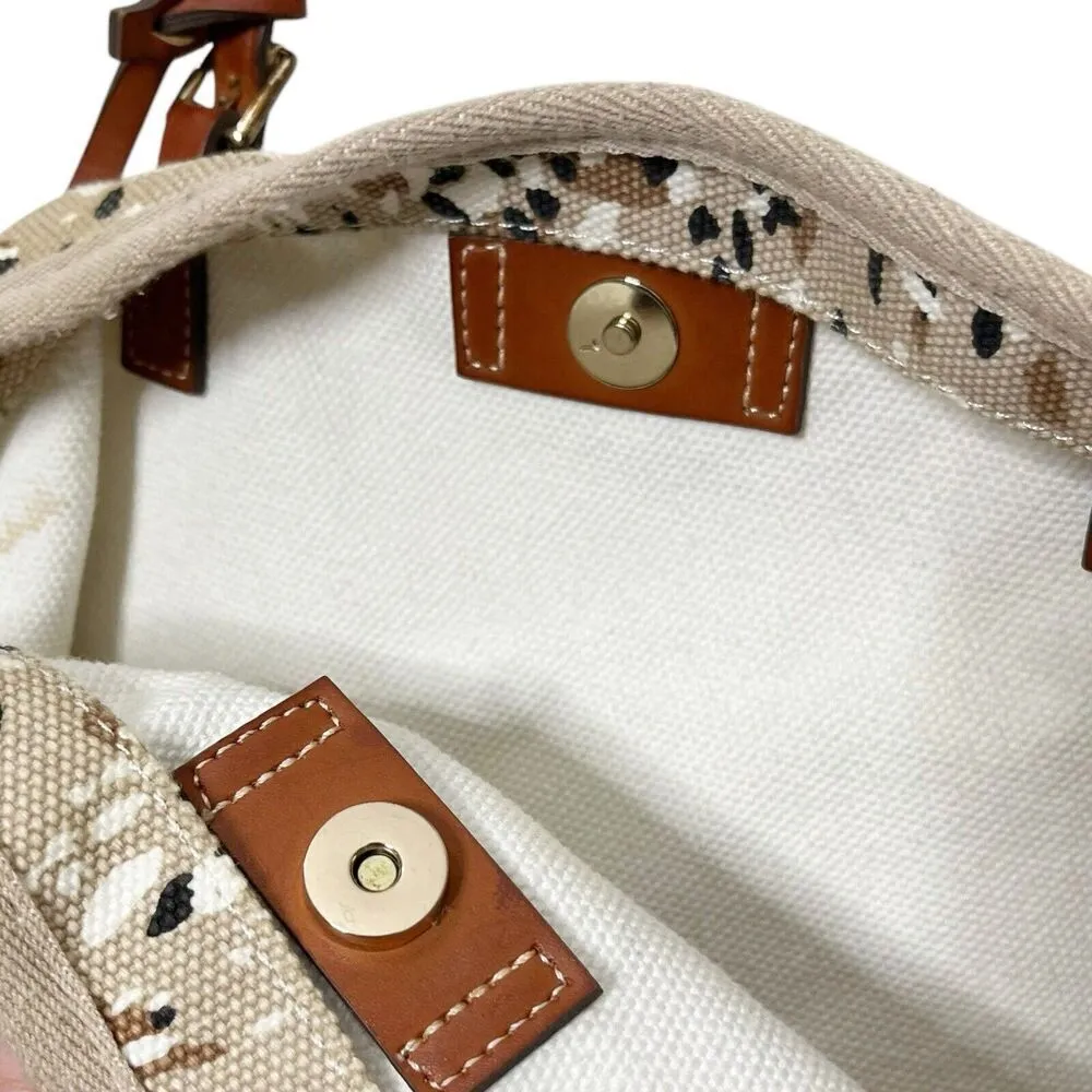 Anthropologie Raquel Cavas Shoulder Bag Brown Shopping Tote OS - Image 5