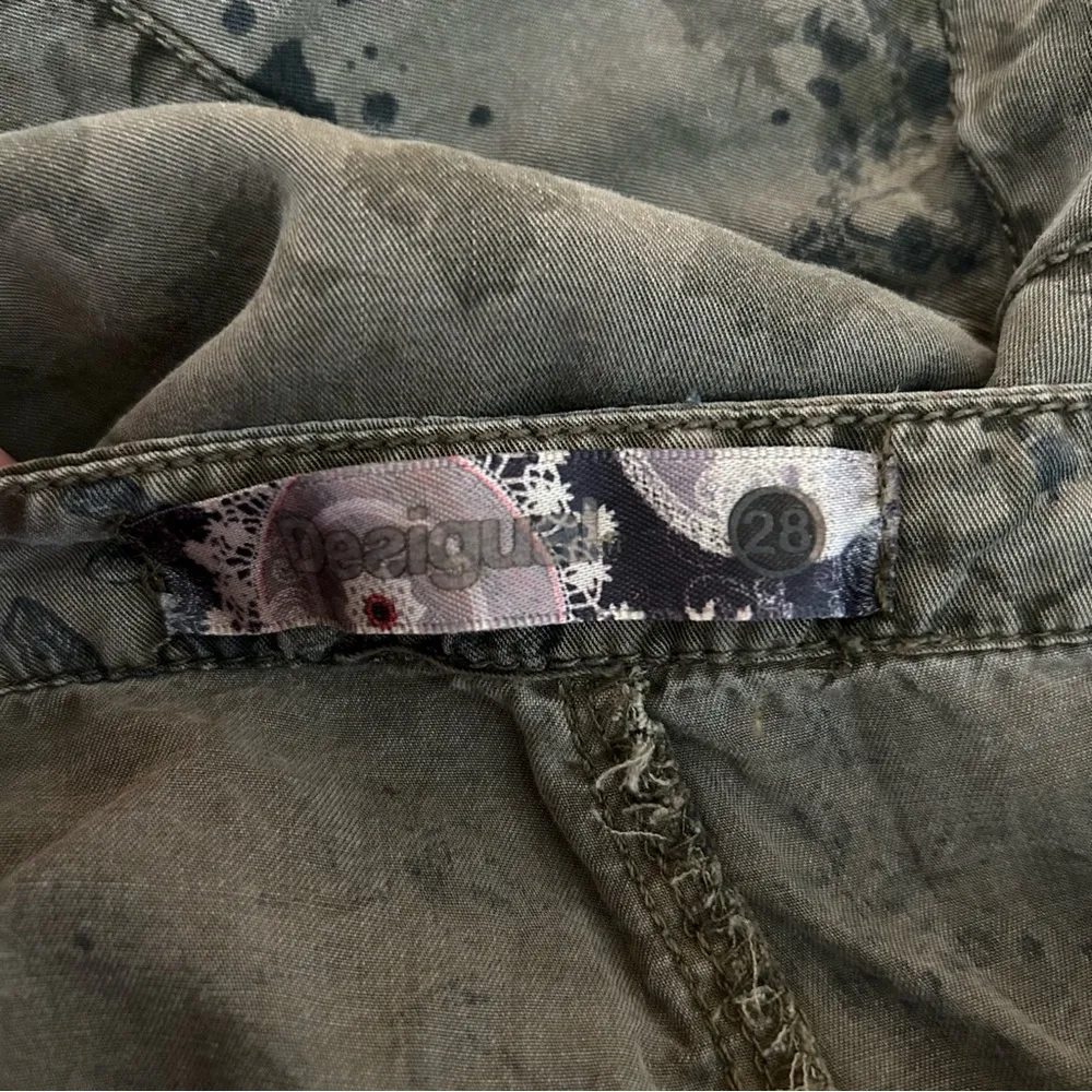 Desigual We Love Love Pleated Harem Drop Crotch Jogger Pants Size 28 Y2K Grunge - Image 12