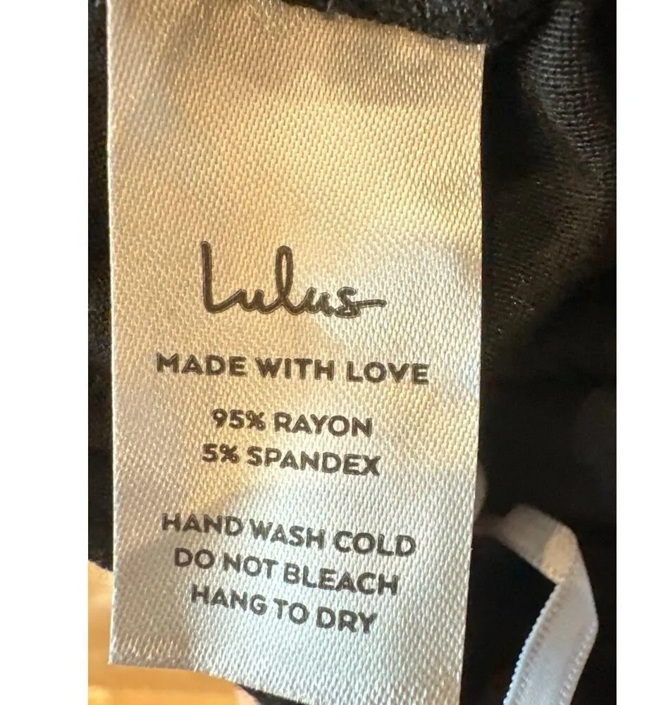 Lulu's Black One Shoulder Knotted Slit Front Body Suit womens Small S NWT - Image 4