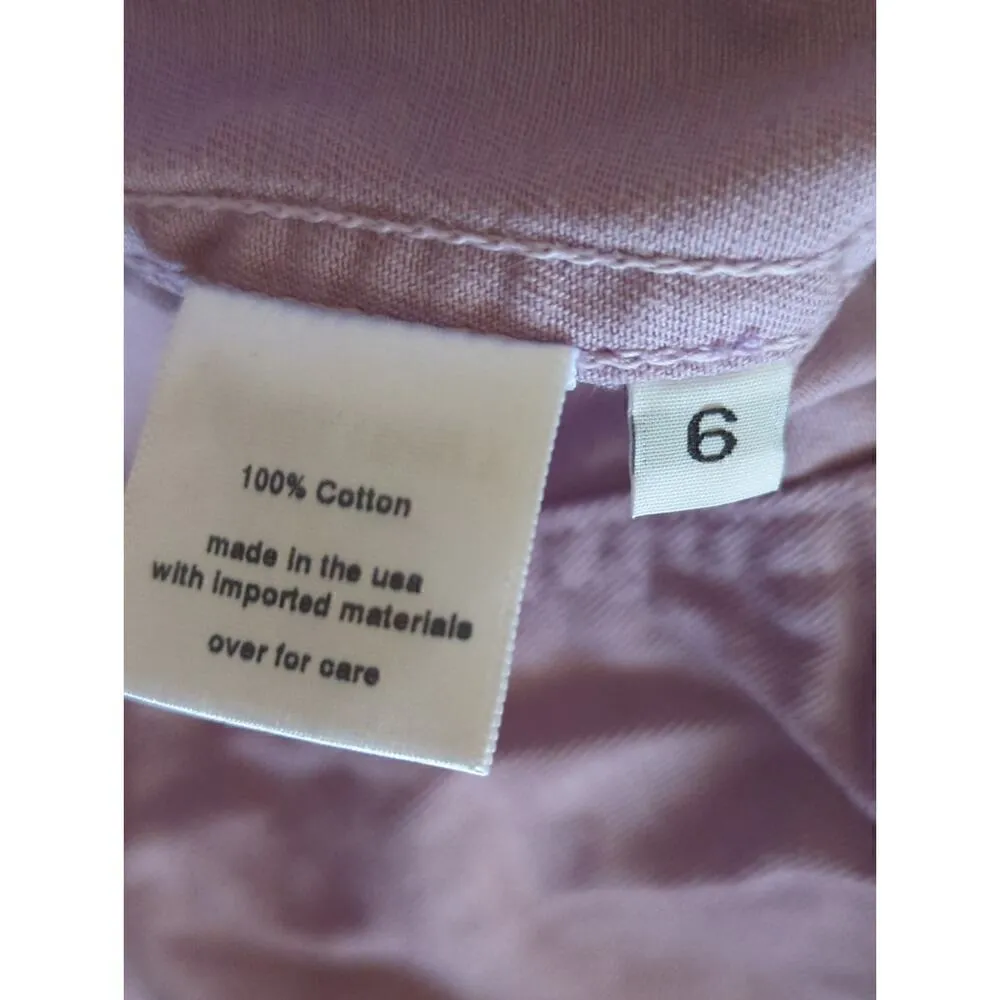 Rachel Comey Women's Solid Long Sleeve Button Front Denim Jacket Purple Size 6 - Image 5
