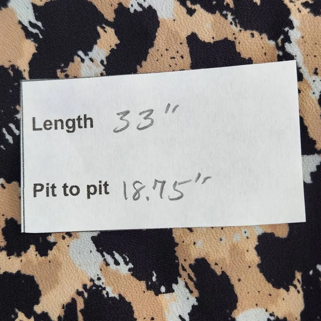 BCBGeneration Animal Print Lace-Up Back Mini Dress Size 8 Black and Tan Dress - Image 9